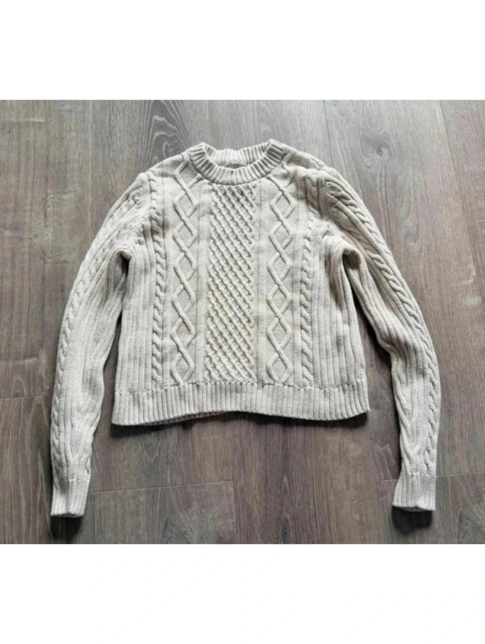 GAP Cream Cable Knit Sweater Teens M